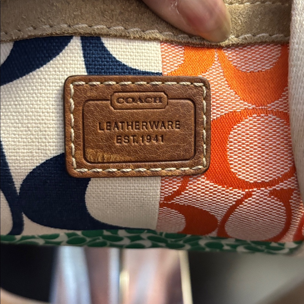 Coach Colorful Patchwork Travel Bagwith matching wristlet - Picture 2 of 11